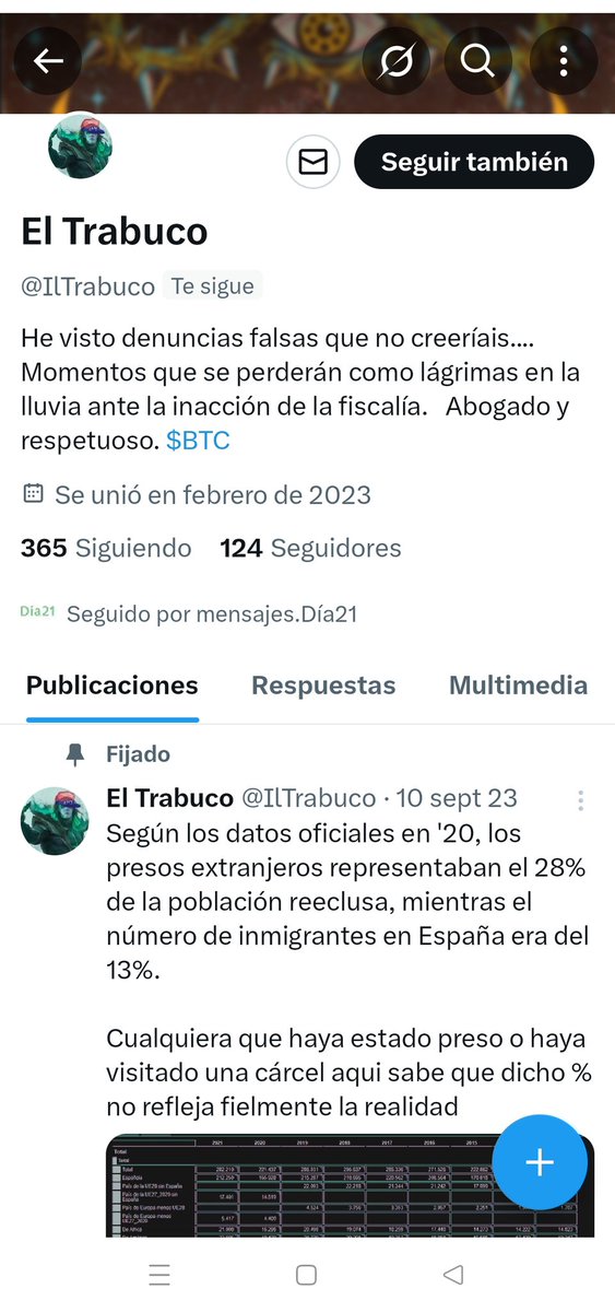 ¿Cómo me puede seguir un espécimen así?