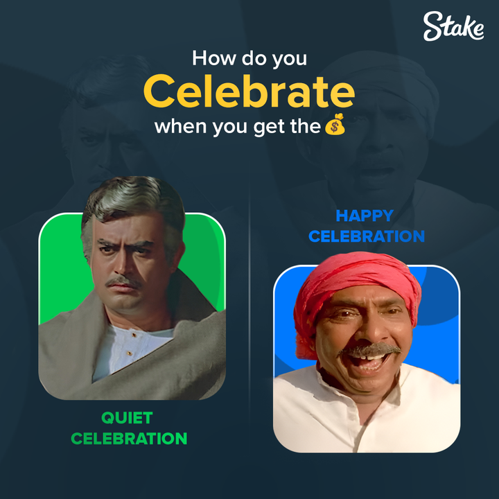 StakeIND's tweet photo. Are you make-no-fuss celebrator like Thakur or the joyous cheerleader like Ram Singh? Comment below. 👇 https://t.co/sfmp49TP7F