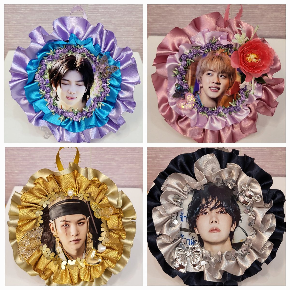 Purple_moon_R's tweet image. #방탄소년단 
#BTS_ARMY 
#보라달공방 
@BTS_twt 
한달 넘게 고민한 리본탑꾸 😍
판매도 하고 수업도 하고 싶은데
너무 더워서 겨우 7개 완성이요 ㅎㅎ😅
다양하게 열심히 준비해 볼께요 💜