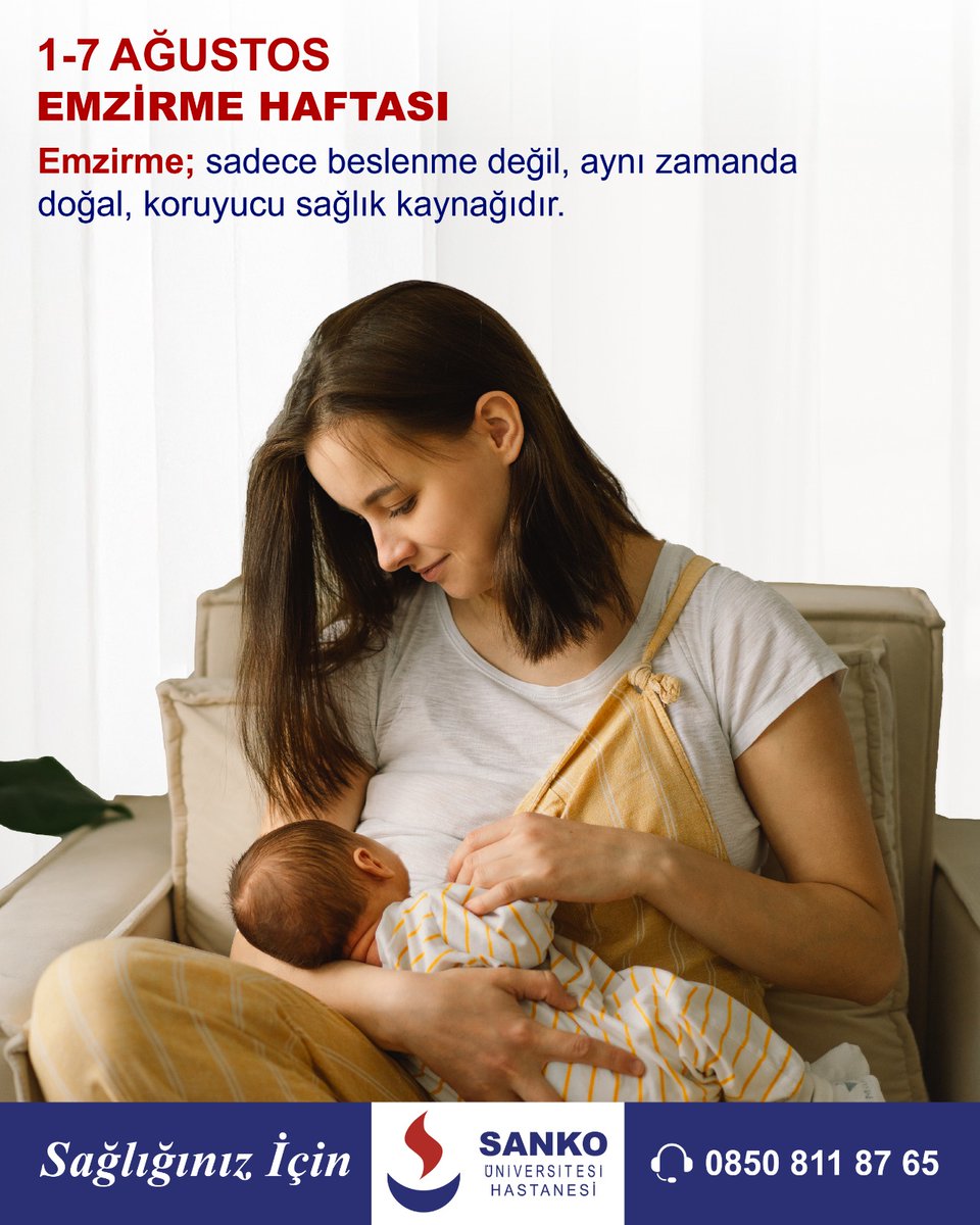 Emzirme; sadece beslenme değil, aynı zamanda doğal, koruyucu sağlık kaynağıdır.
#sankohastanesitr #emzirmehaftası