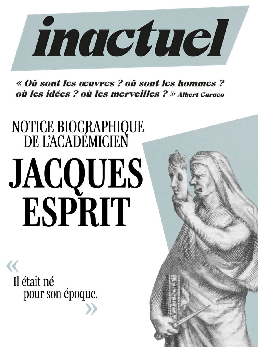 𝙄𝙣𝙖𝙘𝙩𝙪𝙚𝙡 n°27 &amp; 28▶️

📌Maurice Ronet vu par le journaliste, romancier et Hussard en chef Antoine Blondin 
(👀👉bit.ly/41q5YzE) ;

📌La 1ère biographie rédigée au 19e siècle de l’écrivain et académicien du 17e Jacques Esprit
 (👀👉bit.ly/3IY8sPs) :
