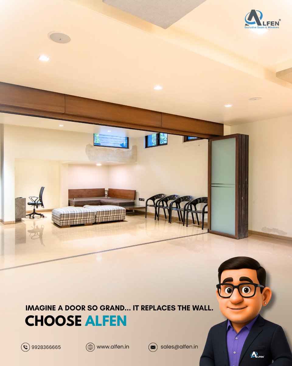 Think beyond boundaries. Choose ALFEN – where doors redefine walls.

📍 Explore more at alfen.in
 📞Call us: 9928366665
.
.
.
 #alfen #aluminium #aluminiumdoorsandwindows #Aluminiumwindows 
[Alfen, Aluminium Windows, aluminium doors, Railings, Pergolas]