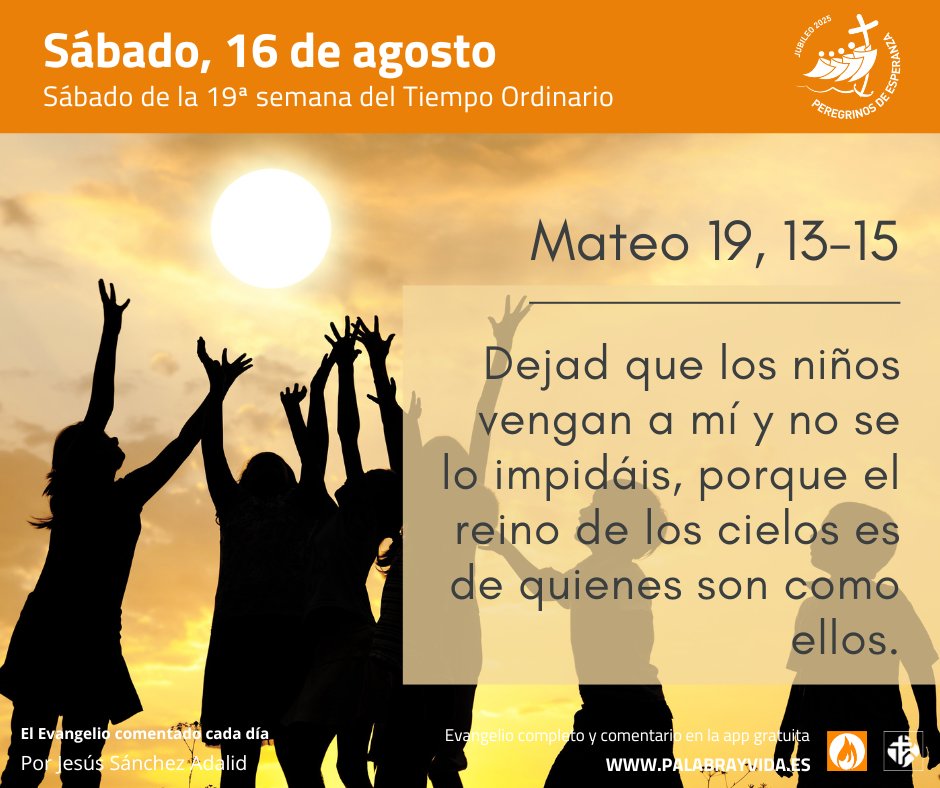 💛 Reflexiona sobre cómo puedes abrir tu corazón a la simplicidad y la inocencia de los niños. Ora al Padre para que te dé la gracia de vivir con un espíritu sencillo (Jesús Sánchez Adalid).

#EvangelioDelDía #EvangelioDeHoy #PalabrayVida