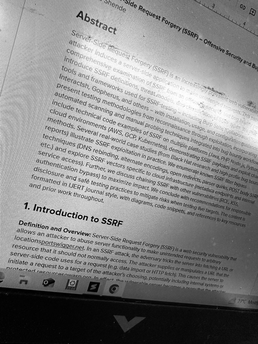 Made 45 pages SSRF paper