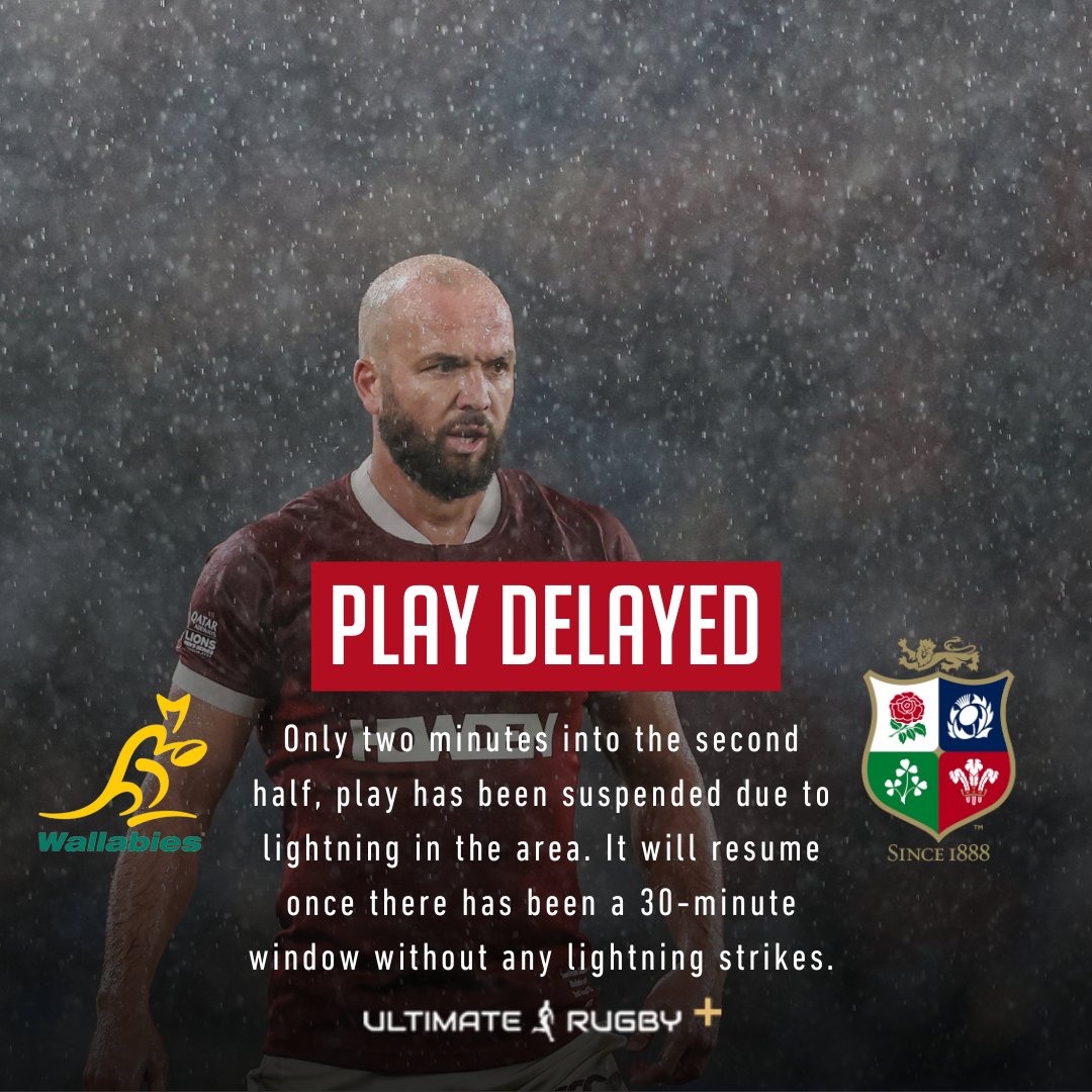 This will be one series to remember 🌧️

Both teams will get 10 minutes to warm up once the 30-minute window without lightning has finished.