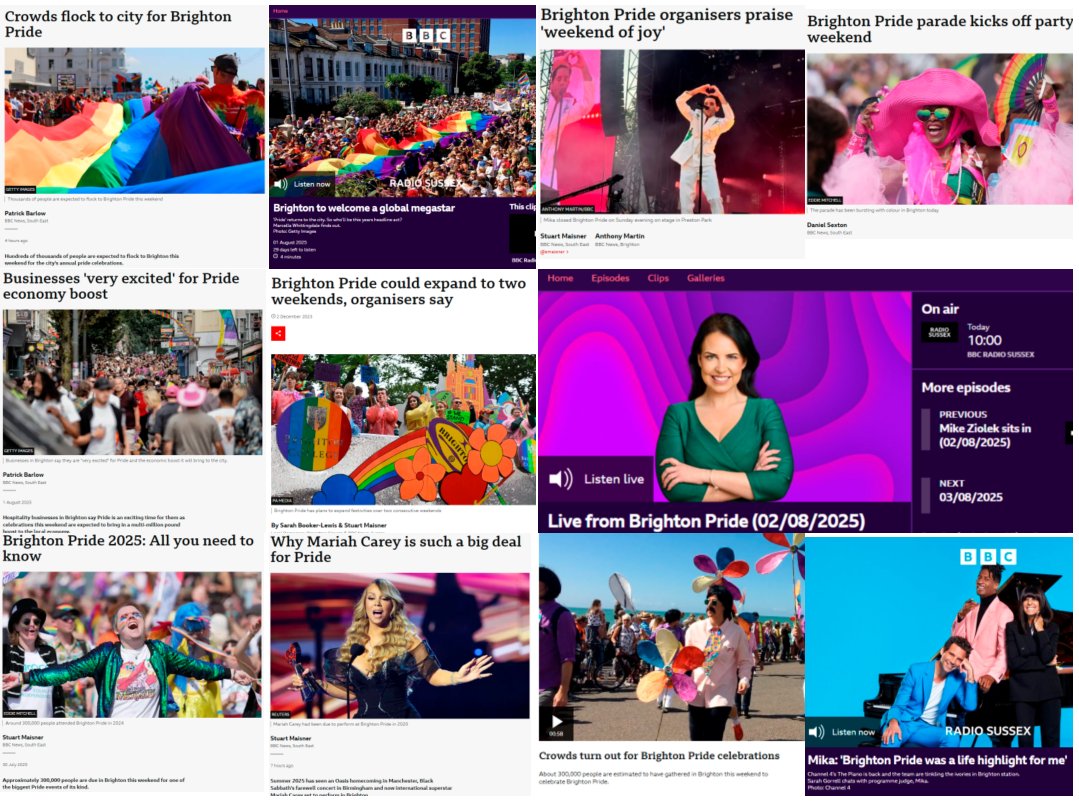 Does the BBC have shares in Brighton Pride?