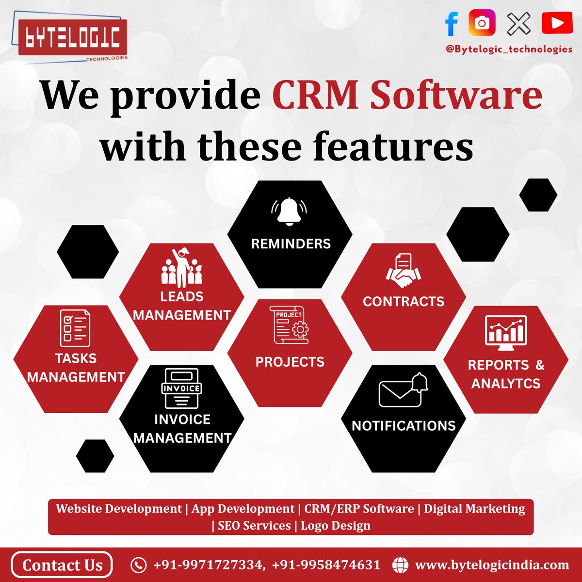 BytelogicTech's tweet image. 📊 Manage leads, tasks, invoices &amp;amp; more with Bytelogic CRM!
💡 Plus, scale fast with expert digital marketing—SEO, SMM, ads &amp;amp; more.

🌐 bytelogicindia.com | 📞 +91-9971727334

#CRMSoftware #DigitalMarketing #Bytelogic #LeadManagement #SMM #SEO #TechSolutions