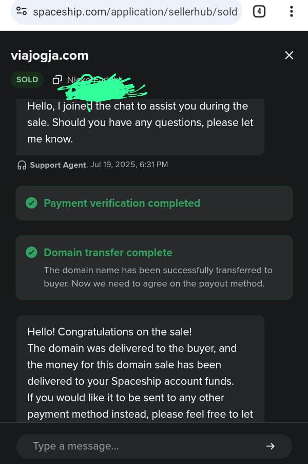 Sold this domain ViaJogja. com $475 last week through <a href="/spaceship/">Spaceship</a> ,hold time 6 hours. Thank you <a href="/NamecheapCEO/">Hillan Klein</a> for all fast services

#Domains #Crypto #ETH #BTC #Trump #Elon #SmackDown #Comet #cometbrowser #saturdaymorning #XRP #CEO #HemiNetwork #USA #Startup #ChatGPT #Agent #World