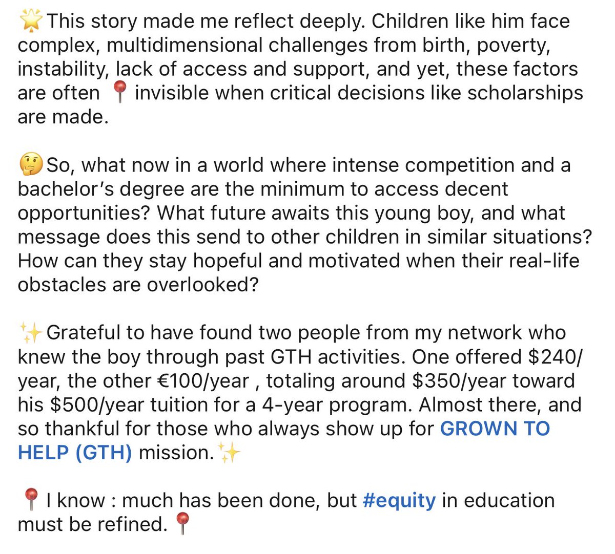 Mugabekazi Denyse (@denizmugb) on Twitter photo Equality is valuable, but equity: providing each person with what they truly need to succeed, is transformative. That difference can change lives. Dear policymakers , I know much has been done, but #equity in education must be refined. <a href="/ndanastase/">Anastase Ndagijimana</a> <a href="/ValensNtirenga2/">Valens Ntirenganya</a> <a href="/aminaumuhoza/">Amina Umuhoza</a> Equality is valuable, but equity: providing each person with what they truly need to succeed, is transformative. That difference can change lives. Dear policymakers , I know much has been done, but #equity in education must be refined. <a href="/ndanastase/">Anastase Ndagijimana</a> <a href="/ValensNtirenga2/">Valens Ntirenganya</a> <a href="/aminaumuhoza/">Amina Umuhoza</a>