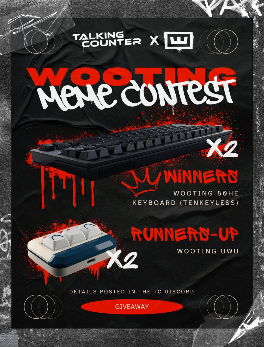 Jason O'Toole (@mosesgg) on Twitter photo Your chance to win a free <a href="/WootingKB/">Wooting @ COE 2025</a> Keyboard or UwU ends tomorrow night at the end of IEM Cologne
link.wooting.io/talkingcounter
Check out the <a href="/TalkingCounter/">Talking Counter</a> Discord for more information
Discord.gg/talkingcounter Your chance to win a free <a href="/WootingKB/">Wooting @ COE 2025</a> Keyboard or UwU ends tomorrow night at the end of IEM Cologne
link.wooting.io/talkingcounter
Check out the <a href="/TalkingCounter/">Talking Counter</a> Discord for more information
Discord.gg/talkingcounter
