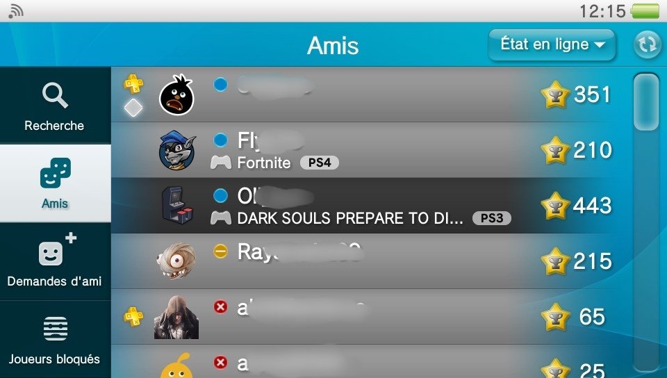 Saviez-vous que la liste d'amis #PSVita est le seul endroit encore actif de l'environnement PlayStation qui permet de voir à quoi jouent vos potes à la fois sur PS3, PS4 et PS Vita ? 👀