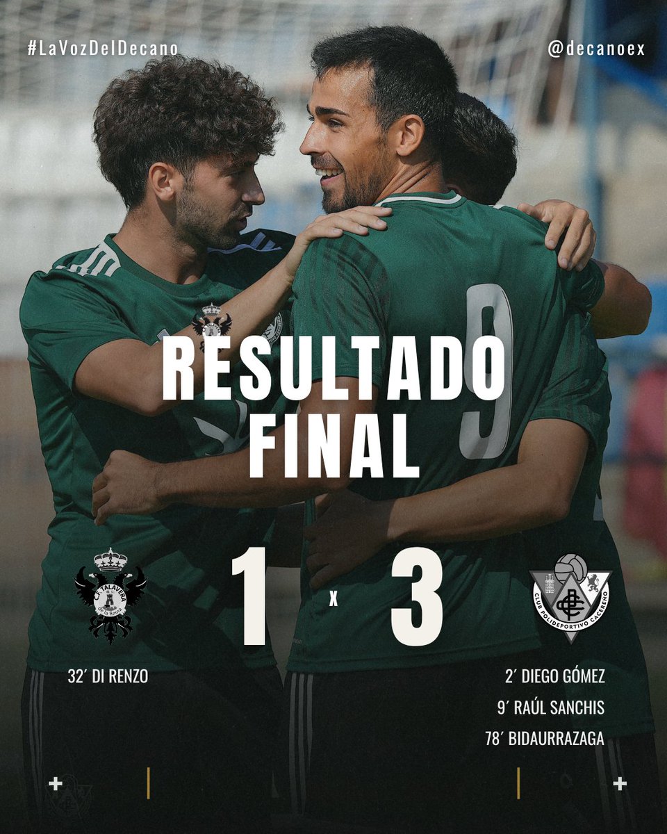 La Voz del Decano ππ€ (@decanoex) on Twitter photo Β‘Tercera victoria consecutiva de los de Julio Cobos! π
Talavera 1 π 3 CacereΓ±o
2' β½ <a href="/11Dgomez/">dgomez_11</a>
9' β½οΈ RaΓΊl Sanchis
78' β½ <a href="/Ikeeerbs/">Iker Bidaurrazaga SantamarΓa</a>
πΈ <a href="/fotografiasvp_/">vanessa πΈ</a>
#AΓΊpaCPC Β‘Tercera victoria consecutiva de los de Julio Cobos! π
Talavera 1 π 3 CacereΓ±o
2' β½ <a href="/11Dgomez/">dgomez_11</a>
9' β½οΈ RaΓΊl Sanchis
78' β½ <a href="/Ikeeerbs/">Iker Bidaurrazaga SantamarΓa</a>
πΈ <a href="/fotografiasvp_/">vanessa πΈ</a>
#AΓΊpaCPC