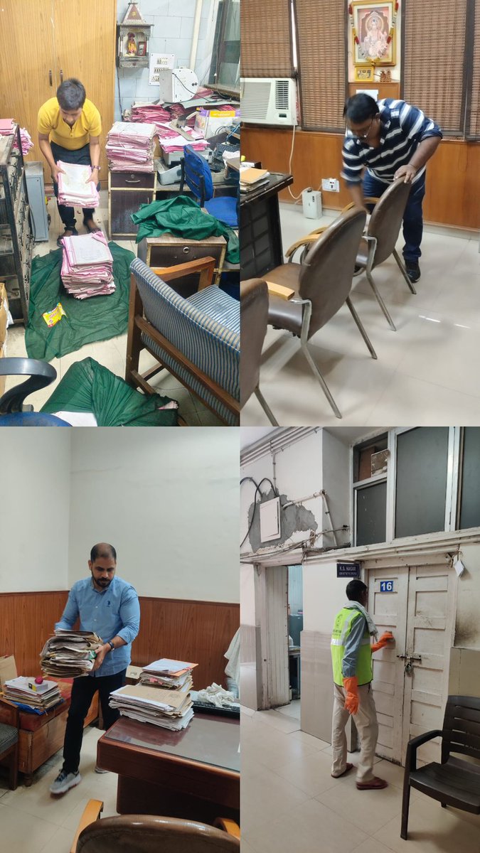 DCSOUTHZONE's tweet image. 📍Green Park | South Zone DC Office
Under “Delhi’s Freedom from Garbage” campaign, a step-by-step deep cleaning was carried out on Day 2! 💪🧹
Let’s keep the momentum going—clean offices, clean Delhi! 🚮🌿
#SwachhBharat #CleanDelhi2028 #MCDAction