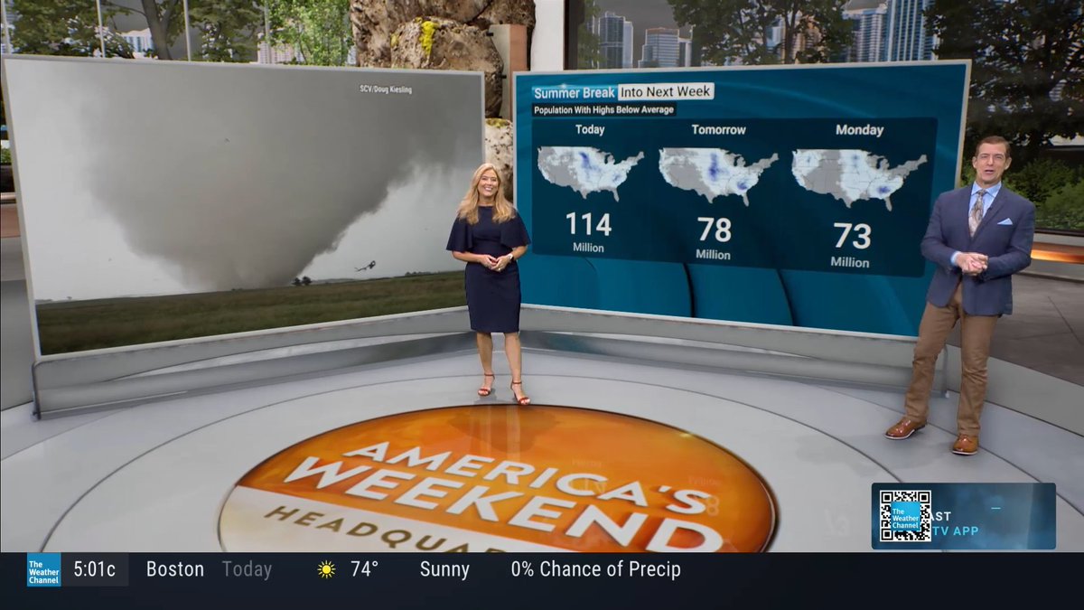 Good Saturday morning! Who's excited for the cooler temps? In the south, it's due to the clouds &amp; showers that will last for days. Join me and <a href="/ReynoldsWolf/">ReynoldsWolf</a> on <a href="/weatherchannel/">The Weather Channel</a>