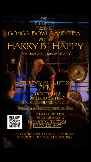 ThePathofTea's tweet image. Discover true tranquility at The Path of Tea tonight at 7 PM with a transformative gong bath experience led by Master Harry B-Happy, promoting deep rest, &amp;amp; a renewed sense of creativity—all in a serene, tea-filled setting. Reserve your spot now: square.link/u/9d5m5p3