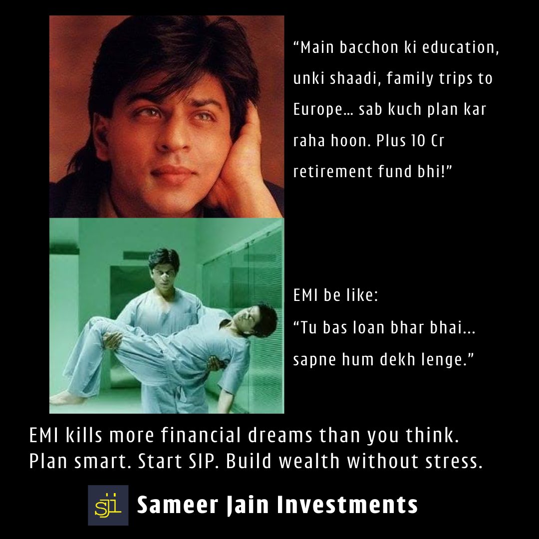 sameeerjain's tweet image. 🎯 Don’t let EMIs hijack your future.
Plan smart. Start your SIP.
Build wealth. Live stress-free.

#sameerjaininvestments #sipkaro #emivssip #financialfreedom #pune #wealthbanao #smartinvesting