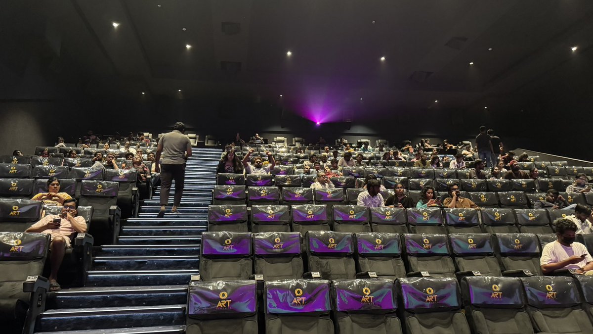 BhaskarKilli's tweet photo. #ARTCinemas #EpiQScreen #MAGSpeakers #PRASADZ @ursmohan_kumar
Finally much hyped EpiQ screen హైద్రాబాద్ లో వచ్చేసింది. ప్రత్యేకంగా ఈ స్క్రీన్ కోసం #Kingdom సినిమాకు వెళ్ళాను.
ఈ స్క్రీన్ ప్రత్యేకత ఏమిటంటే 57 ft వెడల్పు ఉంటుంది. Aspect ratio 1:81:1 ఉంటుంది. అంటే నార్మల్ సినిమాలకు పైన క్రింద బ్లాక్ బార్స్ వస్తాయి. ఈ స్క్రీన్ ని QUBE డెవలప్ చేసింది.
ఈ స్క్రీన్ #ARTCinemas లో స్క్రీన్ 6 లో ఉంది. 4K resolution Dolby Atmos sound system లో ఉంది. ఇండియా లోనే మొట్టమొదటి సారి MAG Speakers ని ఈ స్క్రీన్ కోసం వాడారు.
ఇన్ని ప్రత్యేకతలు కలిగిన ఈ స్క్రీన్ ఎలాంటి అనుభూతిని కలిగించింది అంటే దారుణంగా disappoint చేసిందనే చెప్పాలి. Screen projection పరంగా 4K resolution ఉన్నా picture quality so so గానే ఉంది. గట్టిగా చెప్పాలి అంటే #AMBCinemas లో సినిమా చూసినట్లు గానే ఉంది. దీనికన్నా #AAACinemas లో 4K picuture quality చాలా చాలా బాగుంటుంది.
#EPIQ స్క్రీన్ width పరంగా కూడా మరీ పెద్దదేం కాదు. దీనికన్నా #AMB SCREEN 1, #AAA స్క్రీన్ 1 లో సినిమా చూడడం చాలా బెటర్. #PRASADZ #PCX SCREEN తో అయితే దీనికి ఏ విధంగానూ పోలిక లేదు.
Sound గురుంచి మాట్లాడితే #EpiQ స్క్రీన్ కు #MAG స్పీకర్లు పెట్టారు. స్పీకర్లు చూడడానికి #AAA లో పెట్టిన #Dolby స్పీకర్లు లానే ఉన్నాయి. సౌండ్ కూడా ఇంచుమించు అలానే ఉంది. కానీ #AAA స్క్రీన్ 1 లోని సౌండ్ BASS లో texture బావుంటుంది. Treble కూడా బావుంటుంది. Sound లో clarity కూడా ఉంటుంది. Sadly అవన్నీ EpiQ స్క్రీన్ లో miss అయ్యాయి. bass ఉంది గాని చాలా smooth గా ఉంది. Dynamics కూడా సరిగా లేవు. Surround sound అస్సలు ఫీల్ కాము. అప్పుడప్పుడు rear స్పీకర్స్ నుండి సౌండ్ వస్తుంది. వచ్చే సౌండ్ అంతా స్క్రీన్ నుండే వస్తుంది. ఈ ప్రాబ్లెమ్ #AAACinemas లో కూడా ఉంది.
So #EpiQ స్క్రీన్ లో సౌండ్ ఏ మాత్రం ఆకట్టుకోదు. నేను #KINGDOM సినిమా #PCX స్క్రీన్ లో చూసాను. #AnirudhRavichander #BGM పిచ్చెక్కించింది. అలాంటిది ఈ స్క్రీన్ లో చూస్తుంటే అస్సలు #BGM ఎక్కట్లేదు.
Sound quality పరంగా Picture quality పరంగా గాని ఏ రకంగానూ ఆకట్టుకోలేదు ఈ స్క్రీన్.
#ART లో 1,2,5 screens Dolby 7.1 surround sound ఉంది. 3,4,6 స్క్రీన్ లో #DolbyAtmos ఉంది. నేను స్క్రీన్ 5 కూడా చూసాను. అందులో #QSE స్పీకర్స్ పెట్టారు. సౌండ్ OK OK అనిపించింది.
అసలు #ARTCinemas కట్టడమే సిటీ కి చాలా దూరంగా కట్టారు. ఇంత Ordinary screens కోసం ట్రాఫిక్ లో అంత దూరం వెళ్లడం waste అనిపించింది. నేనైతే disappont అయ్యాను #EPIQ స్క్రీన్ చూసి.
ఇప్పటికీ undisputed king in Hyderabad is #PCXScreen సౌండ్ పరంగాను, picture quality పరంగాను ఇప్పటికి అదే number 1.
అతి త్వరలో Barco HDR (#AMBScreen1) , #DolbyCinema హైద్రాబాద్ రాబోతున్నాయి. చూడాలి అవెలా ఉండబోతున్నాయో!!