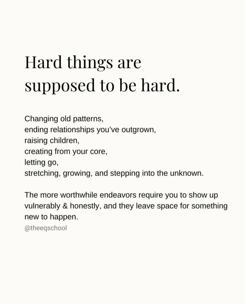 Hard things are supposed to be hard.Hard things are supposed to be hard.