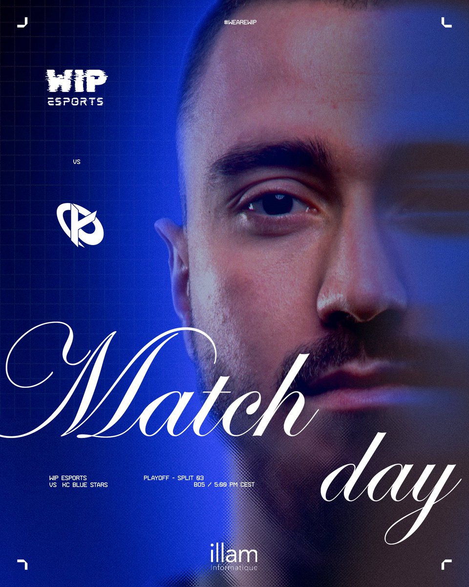 WIP Esports 🪼 (@wip_esportsteam) on Twitter photo MATCH DAY – Playoffs Challengers France 🔥
Ce soir, on se bat pour chaque point.
Et pour l'occasion, le cast se fera en direct des locaux de notre partenaire Illam Informatique 🎙️
20h.
<a href="/KarmineCorp/">Karmine Corp</a> vs WIP Esports
twitch.tv/wip_esports
#WEAREWIP MATCH DAY – Playoffs Challengers France 🔥
Ce soir, on se bat pour chaque point.
Et pour l'occasion, le cast se fera en direct des locaux de notre partenaire Illam Informatique 🎙️
20h.
<a href="/KarmineCorp/">Karmine Corp</a> vs WIP Esports
twitch.tv/wip_esports
#WEAREWIP