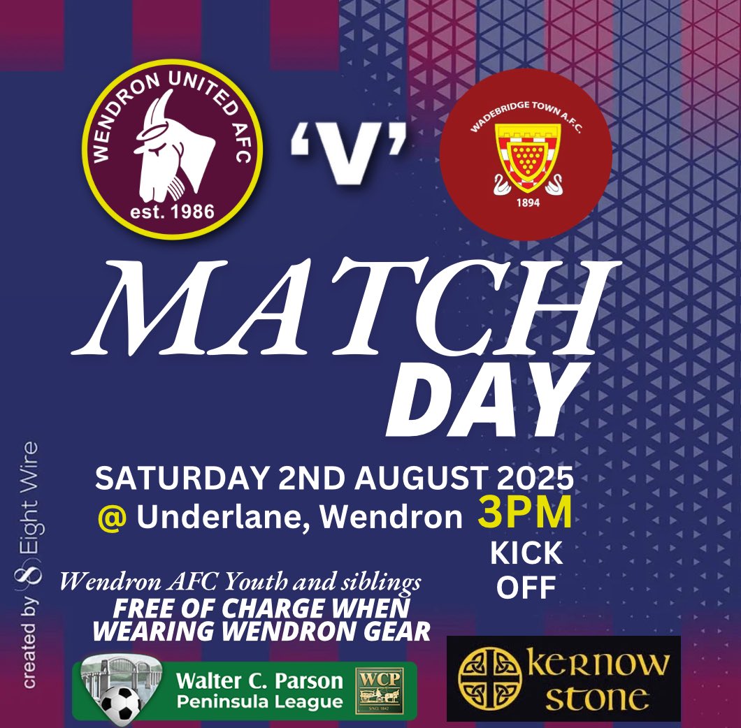 Wendron United AFC (@wendronutdafc) on Twitter photo ๐ ๐ฎ๐๐ฐ๐ต๐ฑ๐ฎ๐
And it all starts again as we commence our <a href="/swpleague/">WALTER C. PARSON PENINSULA LEAGUE</a> league campaign with a repeat of last seasonโs opening day as we host <a href="/WadebridgeTown/">Wadebridge Town FC</a>
๐๏ธยฃ5/ยฃ3 or see ๐
<a href="/Cornishfootball/">Dave Deacon</a>
<a href="/swsportsnews/">South West Sports News</a>
<a href="/NonLeaguePaper/">The Non-League Paper</a>
<a href="/NonLeague250/">NonLeagueFan</a> ๐ ๐ฎ๐๐ฐ๐ต๐ฑ๐ฎ๐
And it all starts again as we commence our <a href="/swpleague/">WALTER C. PARSON PENINSULA LEAGUE</a> league campaign with a repeat of last seasonโs opening day as we host <a href="/WadebridgeTown/">Wadebridge Town FC</a>
๐๏ธยฃ5/ยฃ3 or see ๐
<a href="/Cornishfootball/">Dave Deacon</a>
<a href="/swsportsnews/">South West Sports News</a>
<a href="/NonLeaguePaper/">The Non-League Paper</a>
<a href="/NonLeague250/">NonLeagueFan</a>