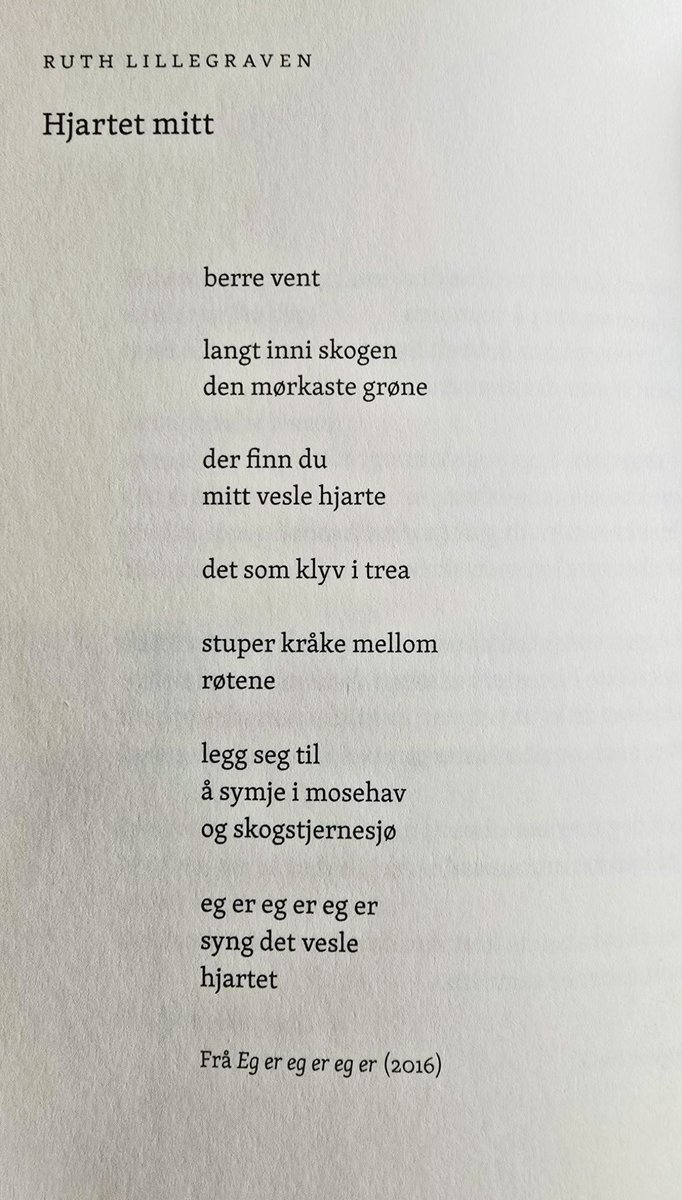 langt inni skogen
den mørkaste grøne 
der fikk du
mitt vesle hjarte🌱

#styrkepoesi #lyrikklørdag
#RuthLillegraven
