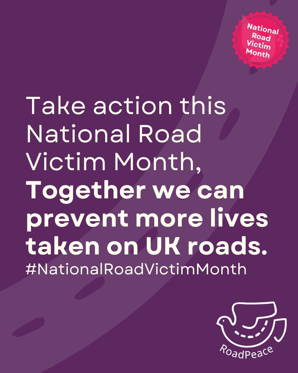 RoadPeace (@roadpeace) on Twitter photo Take Action That Matters, This National Road Victim Month!
By donating to RoadPeace we are able to continue: 
📞 Providing emotional support
🕊️ Honouring lives lost
📢 Campaigning for safer roads
Donate today: roadpeace.org/get-involved/d…
#NationalRoadVictimMonth #Support Take Action That Matters, This National Road Victim Month!
By donating to RoadPeace we are able to continue: 
📞 Providing emotional support
🕊️ Honouring lives lost
📢 Campaigning for safer roads
Donate today: roadpeace.org/get-involved/d…
#NationalRoadVictimMonth #Support