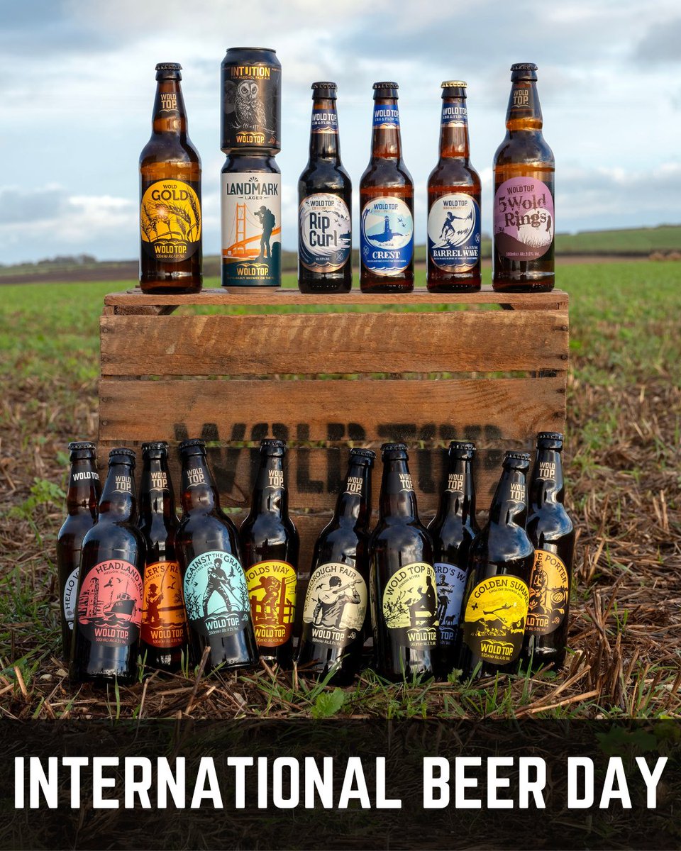 From the Yorkshire Wolds to the world—cheers to everyone enjoying Wold Top near &amp; far! 🍻 Our beers have made it to Italy, Canada, Switzerland &amp; Sweden (plus a few backpacks 😉). What’s the furthest you’ve had one? 📸 Bonus points for pics! #InternationalBeerDay #WoldTopTravels