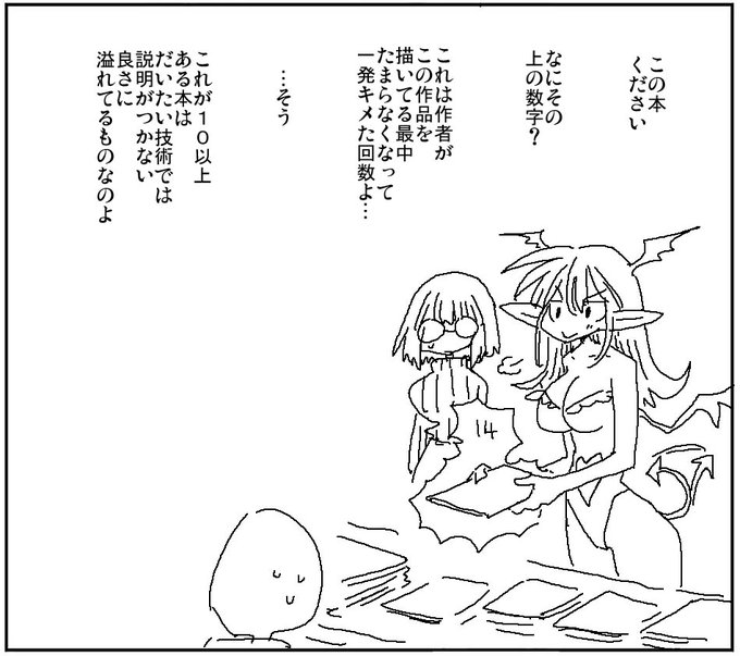 作ってる最中の数字を見るサキュバス 