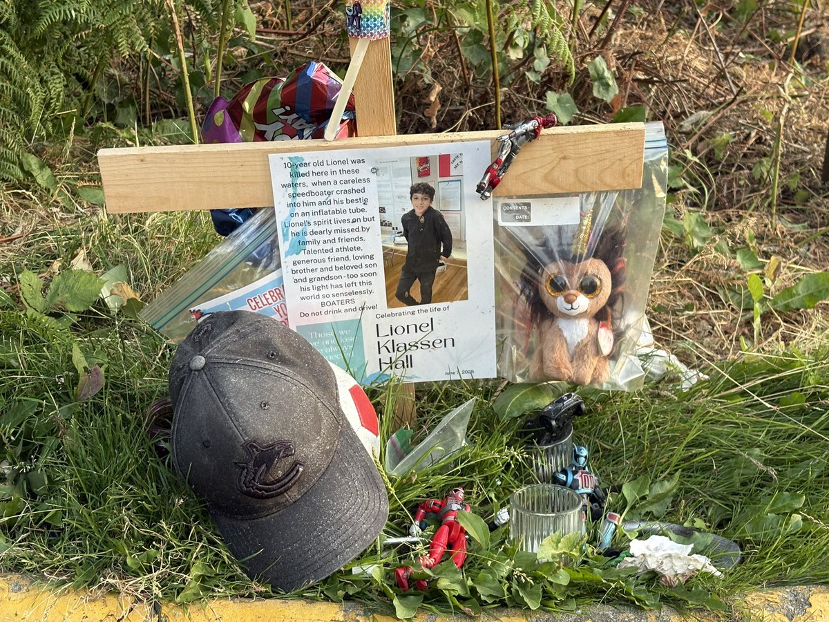 We visited Cates Park tonight to make sure our sign was still there, and to pay our respects to a young life cut way too short. Be careful this weekend, everyone!