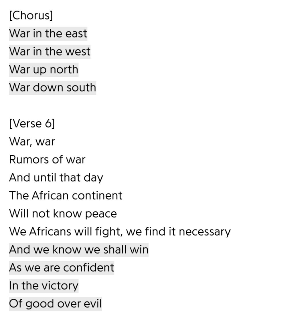 David *Objection* Ngong (@profdngong) on Twitter photo "War"
~Bob Marley
Prophetic 
m.youtube.com/watch?v=4XHEPo… "War"
~Bob Marley
Prophetic 
m.youtube.com/watch?v=4XHEPo…