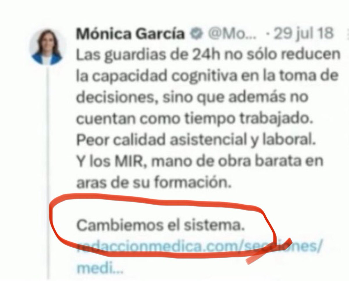 Víctor Pedrera Carbonell (@victorpedrera) on Twitter photo Y como no estamos dispuestos a cambiarlo, que parezca al menos que lo cambiamos. 🤥
Lo malo, que esta vez ya no cuela 😡
<a href="/NoAnteProyecto/">ESTATUTO MEDICO YA</a> <a href="/mariajocesm/">María José García Mateos</a> <a href="/vicentematas/">Vicente Matas</a> <a href="/DrMiguelLazaro/">Miguel Lázaro</a> <a href="/cesm_sindicatos/">CESM</a> <a href="/cesmclm/">Sindicato Médico CESM Castilla La Mancha</a> <a href="/Sanidadtodoa100/">Sanidad "Todo a Cien"</a> <a href="/SIMEX_CESM_1/">SIMEX_CESM Sindicato Médico de Extremadura</a> <a href="/CESM_CYL/">CESMCYL</a> <a href="/CESMCanarias/">CESM Canarias</a> <a href="/MedicoCeuta/">Sindicato Médico de Ceuta</a> Y como no estamos dispuestos a cambiarlo, que parezca al menos que lo cambiamos. 🤥
Lo malo, que esta vez ya no cuela 😡
<a href="/NoAnteProyecto/">ESTATUTO MEDICO YA</a> <a href="/mariajocesm/">María José García Mateos</a> <a href="/vicentematas/">Vicente Matas</a> <a href="/DrMiguelLazaro/">Miguel Lázaro</a> <a href="/cesm_sindicatos/">CESM</a> <a href="/cesmclm/">Sindicato Médico CESM Castilla La Mancha</a> <a href="/Sanidadtodoa100/">Sanidad "Todo a Cien"</a> <a href="/SIMEX_CESM_1/">SIMEX_CESM Sindicato Médico de Extremadura</a> <a href="/CESM_CYL/">CESMCYL</a> <a href="/CESMCanarias/">CESM Canarias</a> <a href="/MedicoCeuta/">Sindicato Médico de Ceuta</a>