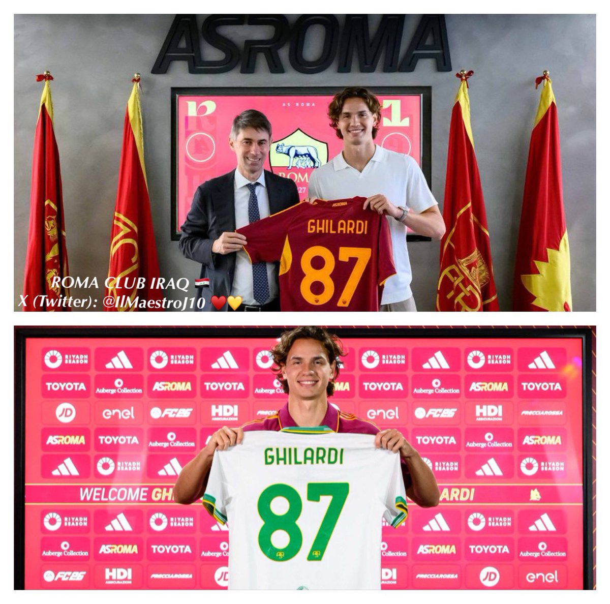 +++🚨🚨💣عاااااااجل💣🚨🚨+++

رسمياً: أعلن نادي روما عن تعاقده مع المدافع الإيطالي دانييلي غيلاردي، خامس صفقات الجيالوروسي الصيفية 25/26 قادمًا من هيلاس فيرونا🤝🏻

- 2.5م إعارة✅
- 8م إلزامية الشراء مع 1م مكافآت✅
- راتب +1م✅
- عقد 2030✅

💛❤️🆕🐺

#R4ELive #ASRoma #جون_مالك 🇵🇸