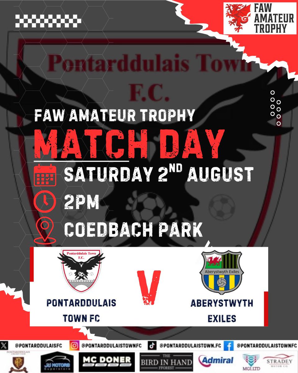 Pontarddulais Town Football Club (@pontarddulaisfc) on Twitter photo It's match day at Coed Bach Park. We host <a href="/AberExiles/">Aberystwyth Exiles</a> in the Qualifying Rounds of the FAW Amateur Cup. Kick off is 2pm ⚫⚪ #COTB #FAWAmateurCup It's match day at Coed Bach Park. We host <a href="/AberExiles/">Aberystwyth Exiles</a> in the Qualifying Rounds of the FAW Amateur Cup. Kick off is 2pm ⚫⚪ #COTB #FAWAmateurCup