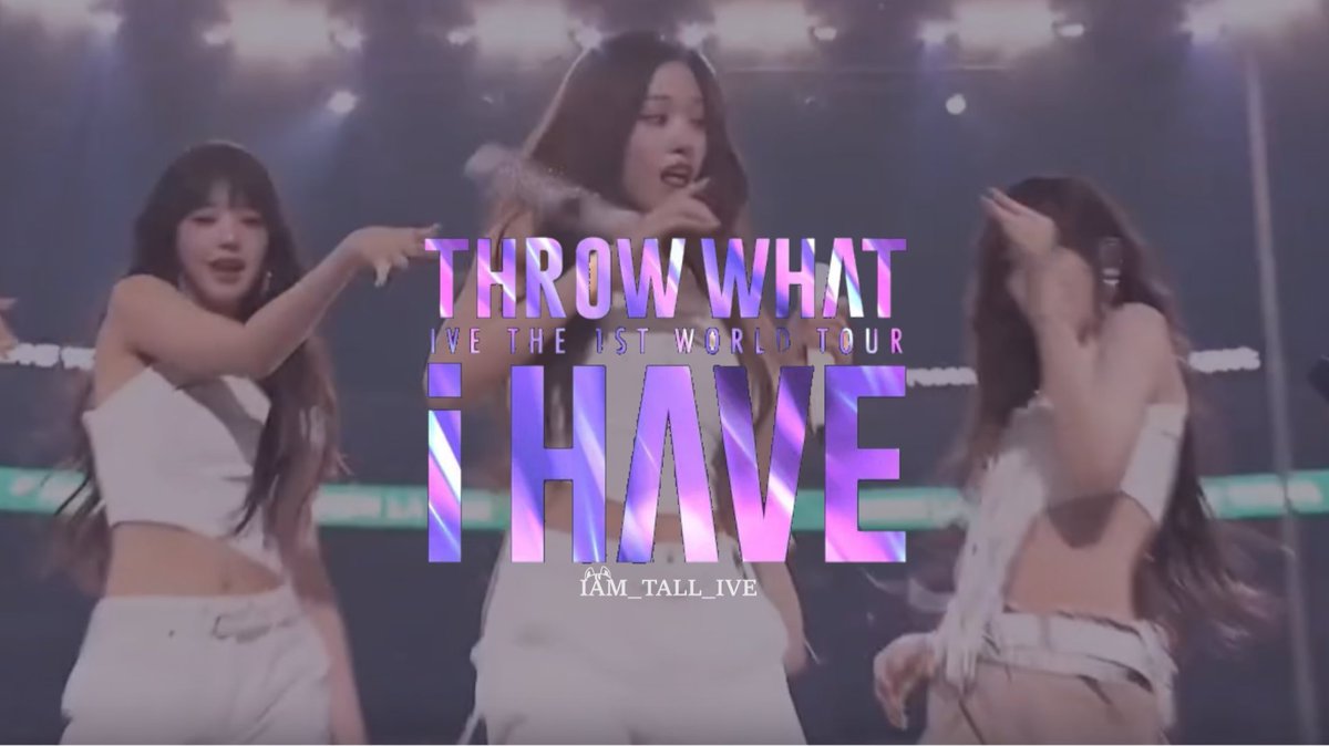 ❌SHOW WHAT I HAVE
✅THROW WHAT I HAVE

#IVE #아이브
#GAEUL #가을 
#ANYUJIN #안유진
#REI #레이
#JANGWONYOUNG #장원영
#LIZ #리즈 
#LEESEO #이서