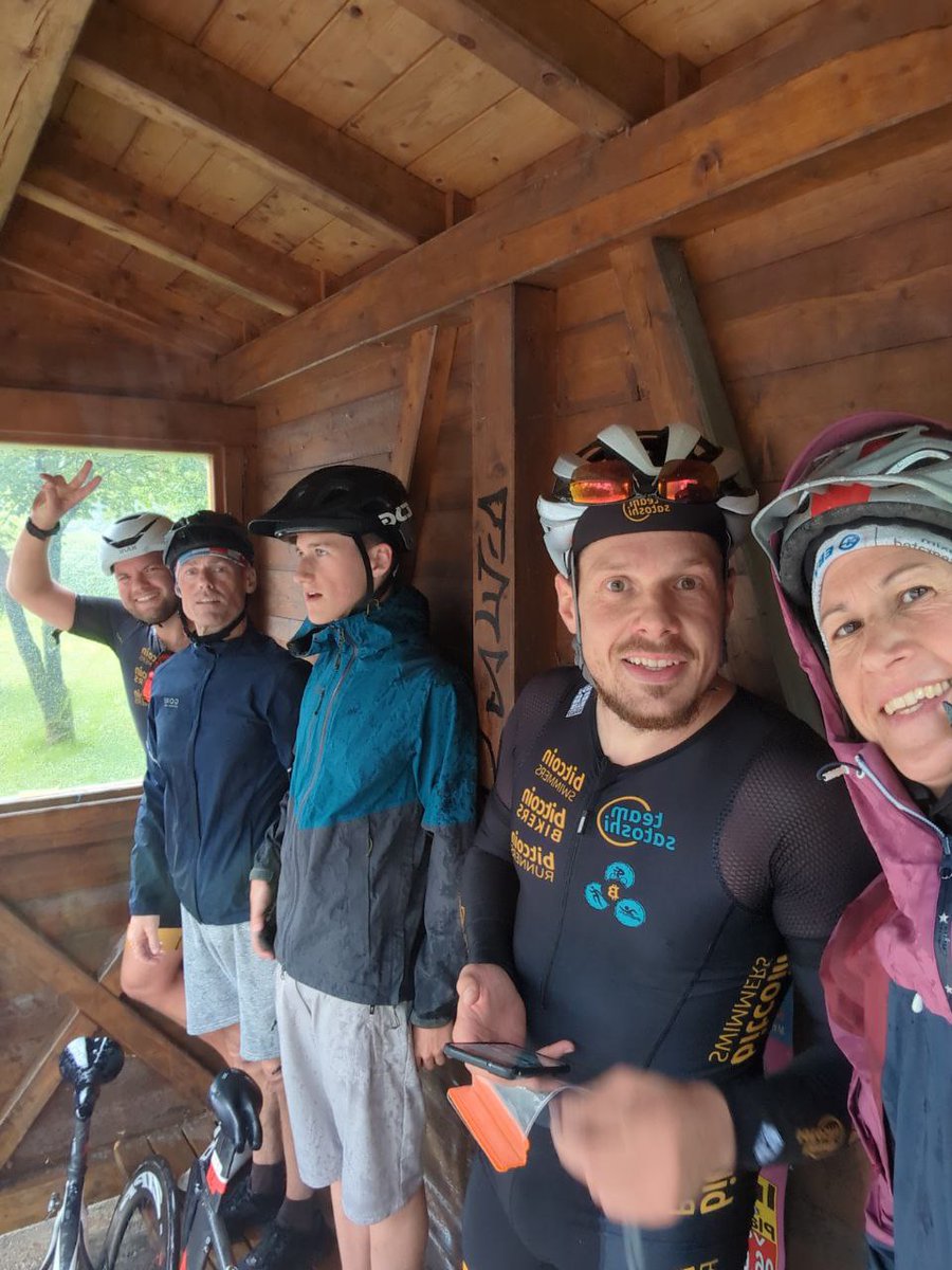 Yesterday we celebrated UASF Day with the 7th satoshi freeathlon, a friendly triathlon among bitcoiners and friends.

Weather conditions were cold, rainy &amp; we were even surprised with a hail storm.
Roughly Olympic distance: 1,5km swim, 35km cycle &amp; 10km run.

Happy UASF everyone!