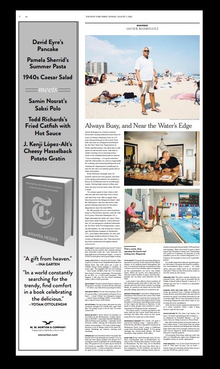 Sarah Bahr (@smbahr14) on Twitter photo In print in Sunday's <a href="/nytimes/">The New York Times</a> (my SEVENTH Sunday in a row with a story!):
Here's a fun Friday routine with Javier Rodriguez, a veteran NYC lifeguard who opens up the beach, tests new lifeguards — and always squeezes in a morning swim before work. 🏖️
nytimes.com/2025/08/02/nyr… In print in Sunday's <a href="/nytimes/">The New York Times</a> (my SEVENTH Sunday in a row with a story!):
Here's a fun Friday routine with Javier Rodriguez, a veteran NYC lifeguard who opens up the beach, tests new lifeguards — and always squeezes in a morning swim before work. 🏖️
nytimes.com/2025/08/02/nyr…