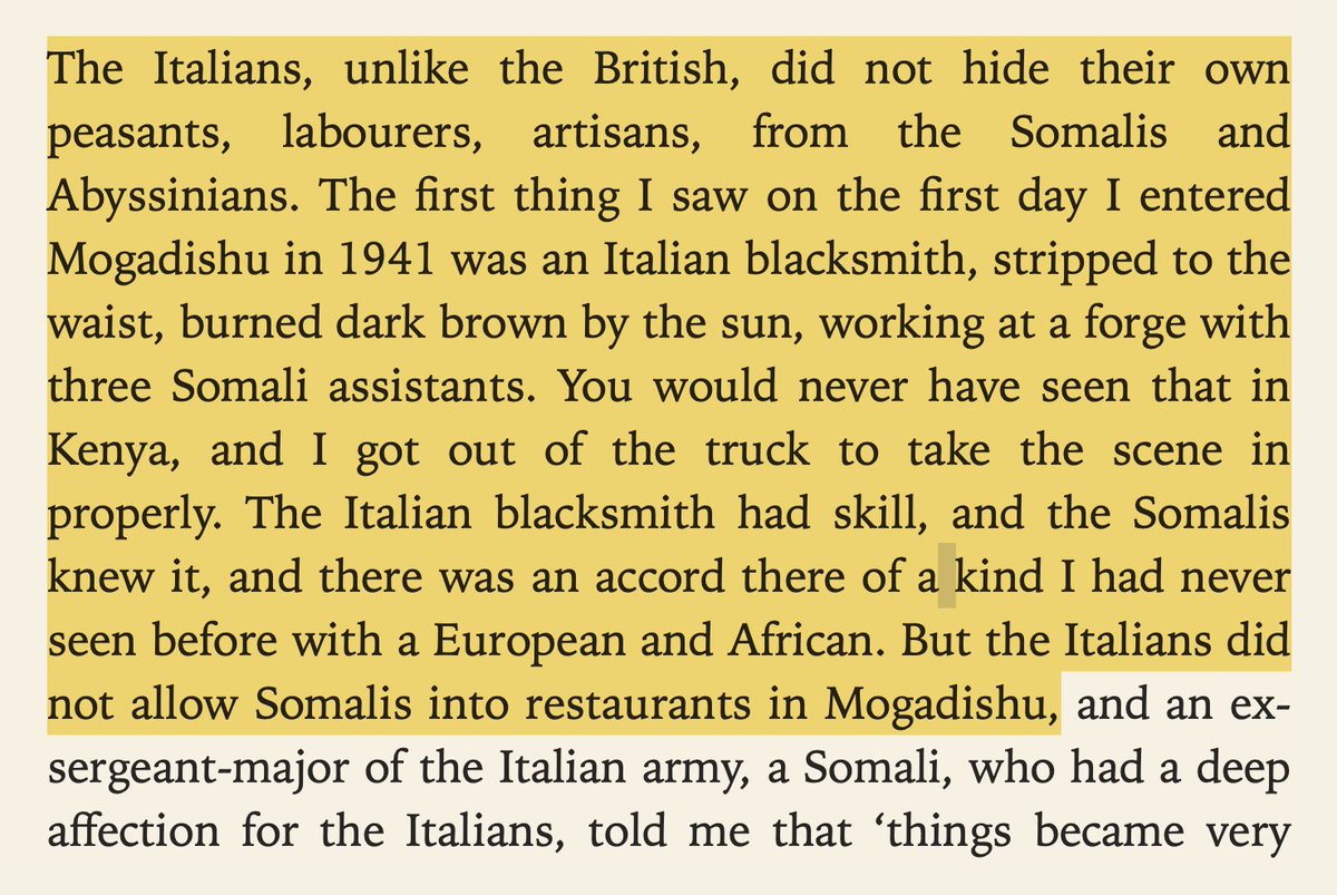 In colonial Kenya unlike in Somalia, natives rarely saw Europeans performing manual work.