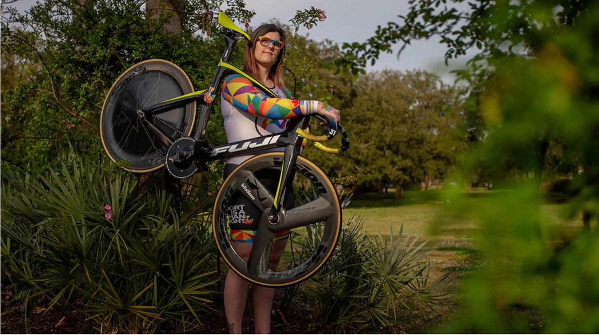 The man who's a women's pool player. The man who's a women's darts player. The man who was a women's cyclist and is now a women's golfer