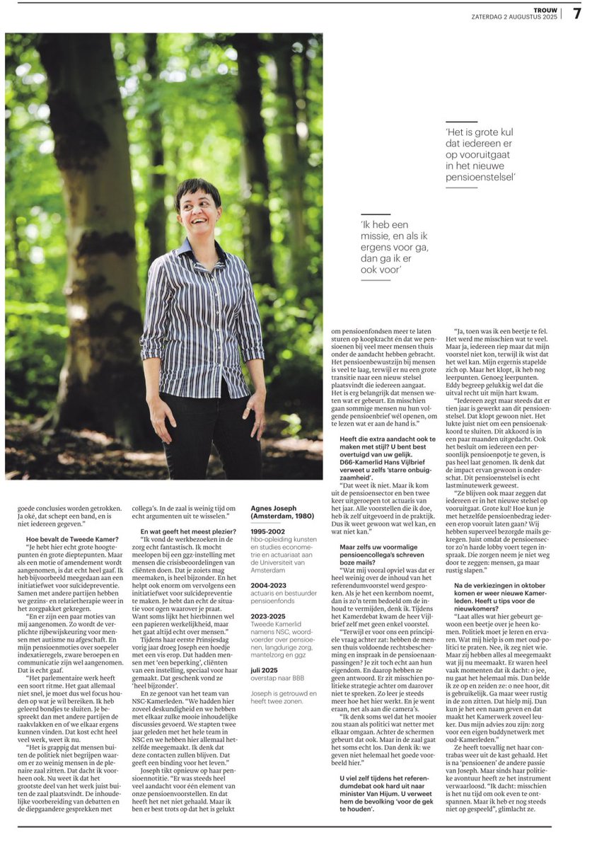 rkemp59's tweet photo. Mooi interview met Agnes Joseph 🙏
Het is grote kul dat iedereen erop vooruitgaat in het nieuwe pensioenstelsel 

"Iedereen zegt maar steeds dat er 10 jaar is gewerkt aan dit pensioenstelsel. Dat klopt gewoon niet. Dit #pensioenakkoord is in een paar maanden uitgedacht." https://t.co/VDygQHNwqr