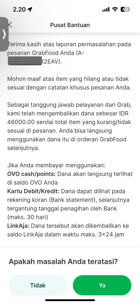 Bananaberr's tweet photo. @GrabID kalau pesanan tidak sesuai lalu direfund itu yang menanggung resto atau grab? https://t.co/FMAjihxiBC