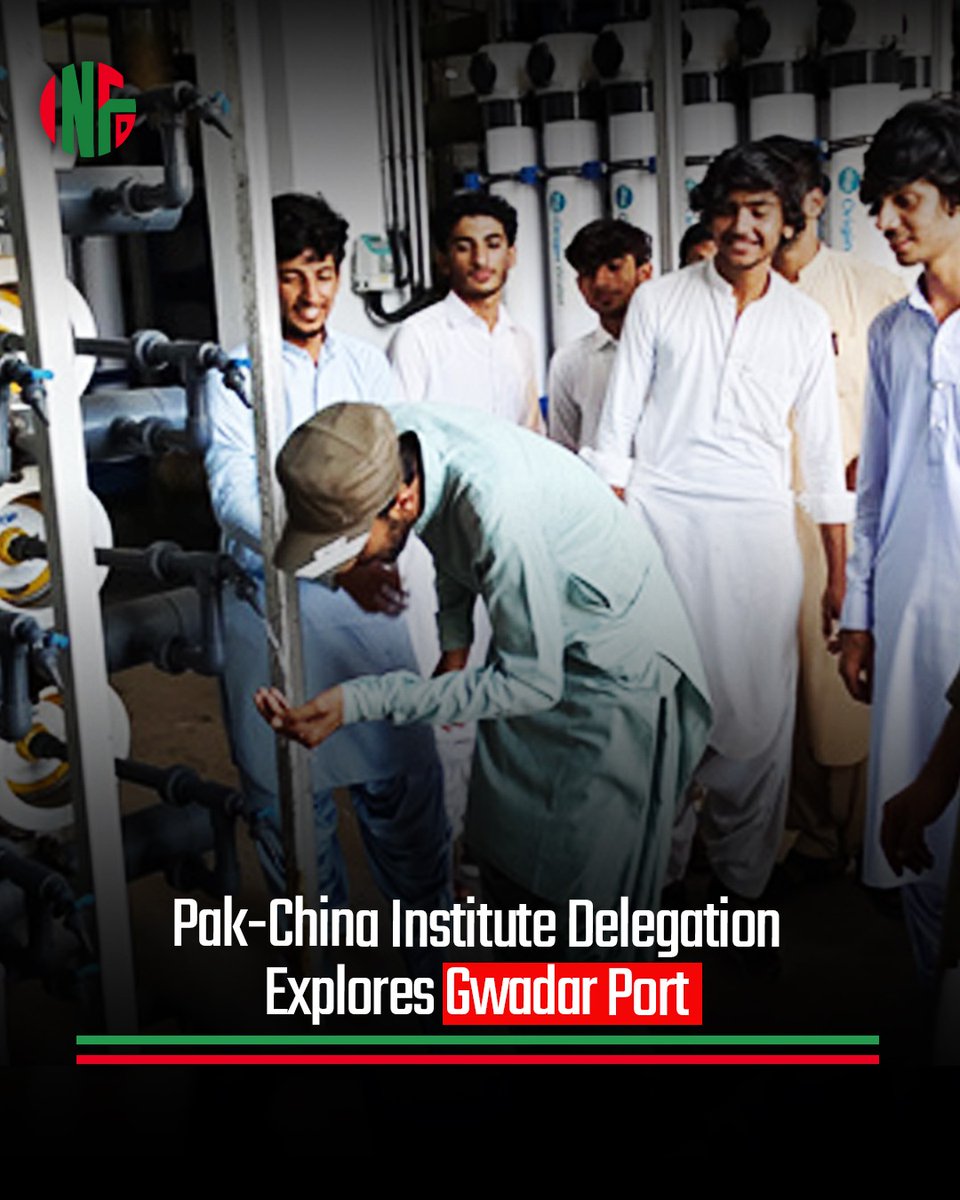 Infodor_pk's tweet image. Pak-China Institute students visited Gwadar Port, smart greenhouse, and China-funded desalination plant for hands-on learning.
#Gwadar #PakChina #COPHC #CPEC #YouthSkills #Desalination