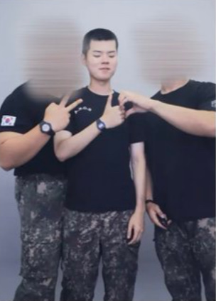 Every new pic that comes from the military, he's always in some man's arms 😭😭rly the lovely paca, everypne's bbygrl🥰