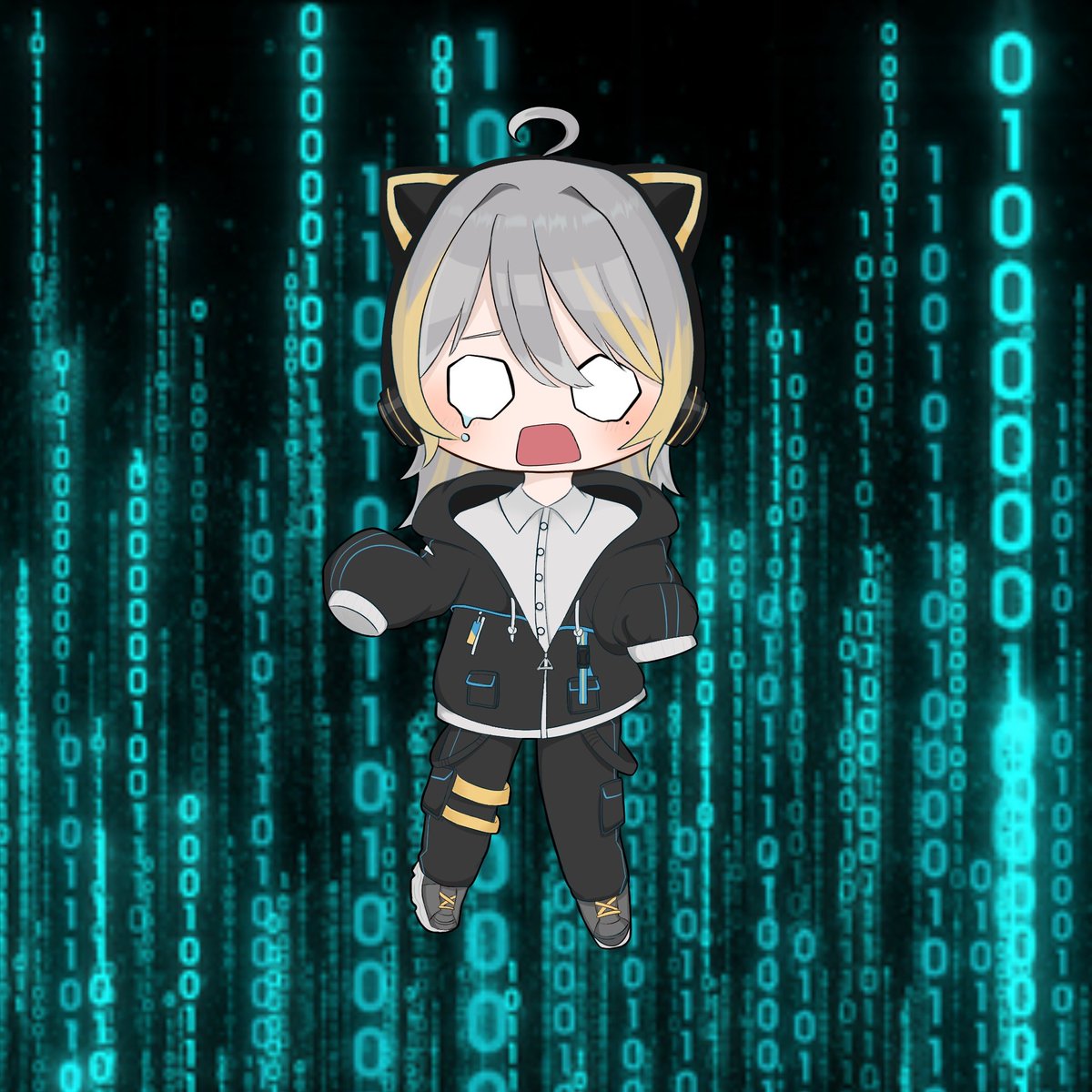 【SD立ち絵公開】
二音SD立ち絵パネル開け無事達成！！
にゃにゃんと可愛い表情差分もあるに
そして描いて頂いたのは
ひもれみ(<a href="/himoekaki/">ひもれみ</a>)さん
となります。
制作して下さりありがとうございます(  . .)"
とても嬉しいに🎶