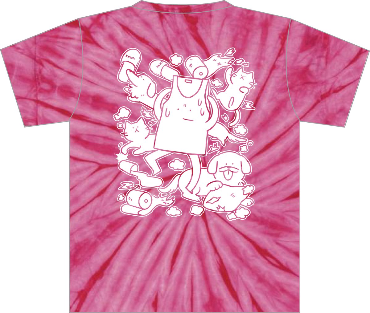 【ヤバイTシャツ屋さん】ワンちゃんネコちゃん大暴れタイダイT XL 新品未開封 ヤバイTシャツ屋さん ヤバT ワンちゃんネコちゃん大暴れタイダイ