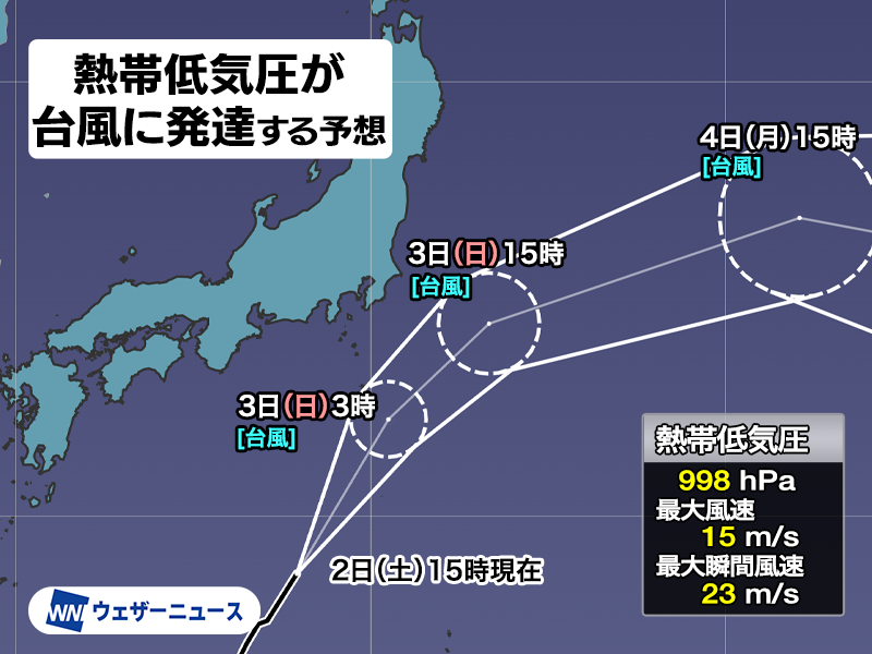 台風情報】 台風9号(クローサ)は三陸沖を時速25kmで北東に進んでいて