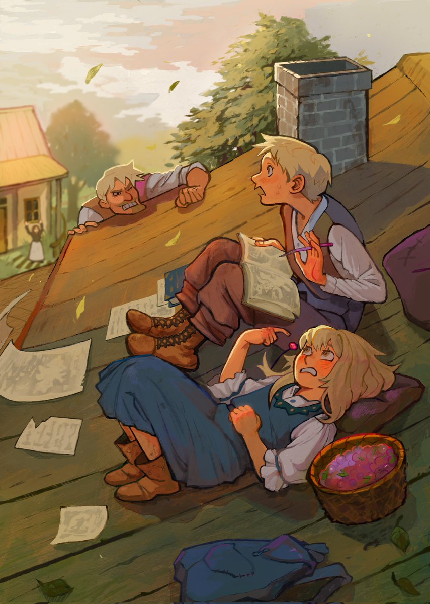 Finally I can share my artpiece with little Laios and Falin for <a href="/dungeonzine/">DunMeshi Zine: LEFTOVERS OPEN!</a> !(⁠≧⁠▽⁠≦⁠)