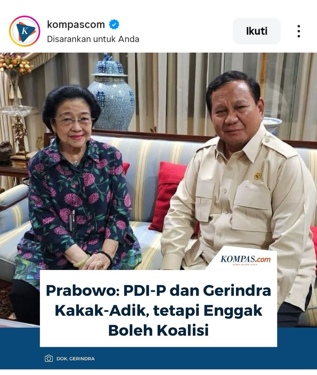 Sesuai dengan prediksi dan analisisku !!
Tidak berkoalisi itu lebih baik, demi sehatnya demokrasi di negara kita.