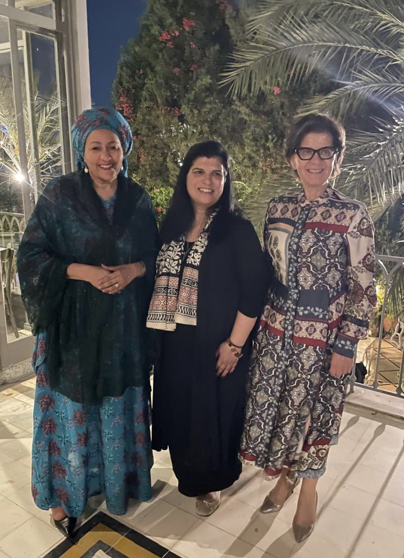 An inspiring evening in the company of two remarkable women leaders: HRH Princess Sumaya bint El Hassan &amp; H.E. <a href="/AminaJMohammed/">Amina J Mohammed</a>, UN Deputy Secretary-General. 

We are deeply grateful for their formidable leadership &amp; unwavering commitment to sustainable development.
 
#SDG
#Jordan