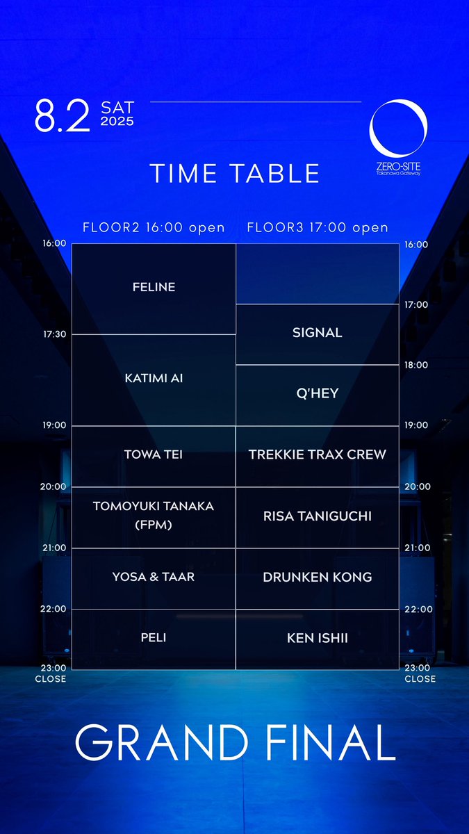今夜1発目は高輪ZERO-SITEのクロージングパーティーでDJです！
あっという間にクロージング、、私は入院中にキャンセルしてしまったリベンジです🫡
お待ちしてます！
