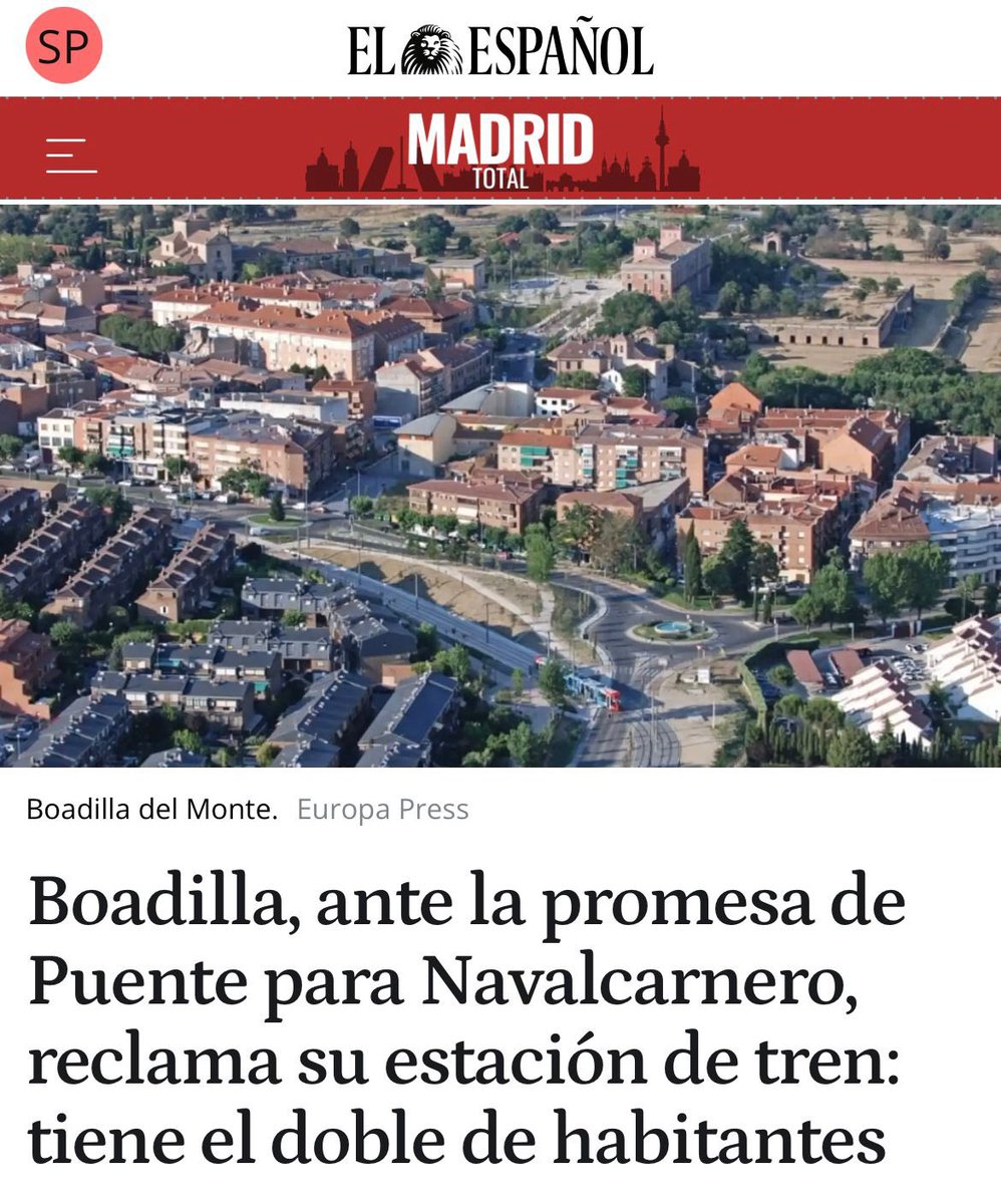 Una vez más, volvemos reclamar al Ministerio, esto es, al Gobierno de España, una estación de Cercanías para Boadilla y el tercer carril en la M-50 a su paso por nuestra ciudad. 

Seguimos sin conocer los resultados del estudio de viabilidad que se encargó en 2021 por el señor